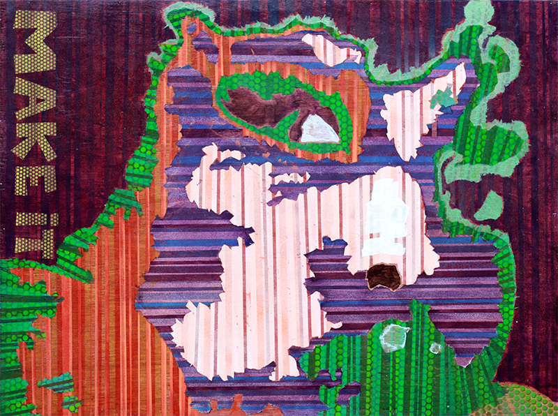 "Made It!" Joel Barber (2011) 40x30 inches, acrylic on mahogany